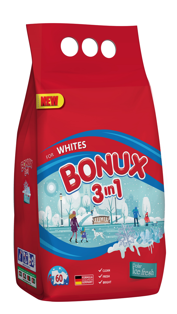 BONUX Polar Ice Fresh Prášek na praní (60 praní) 4,5 kg