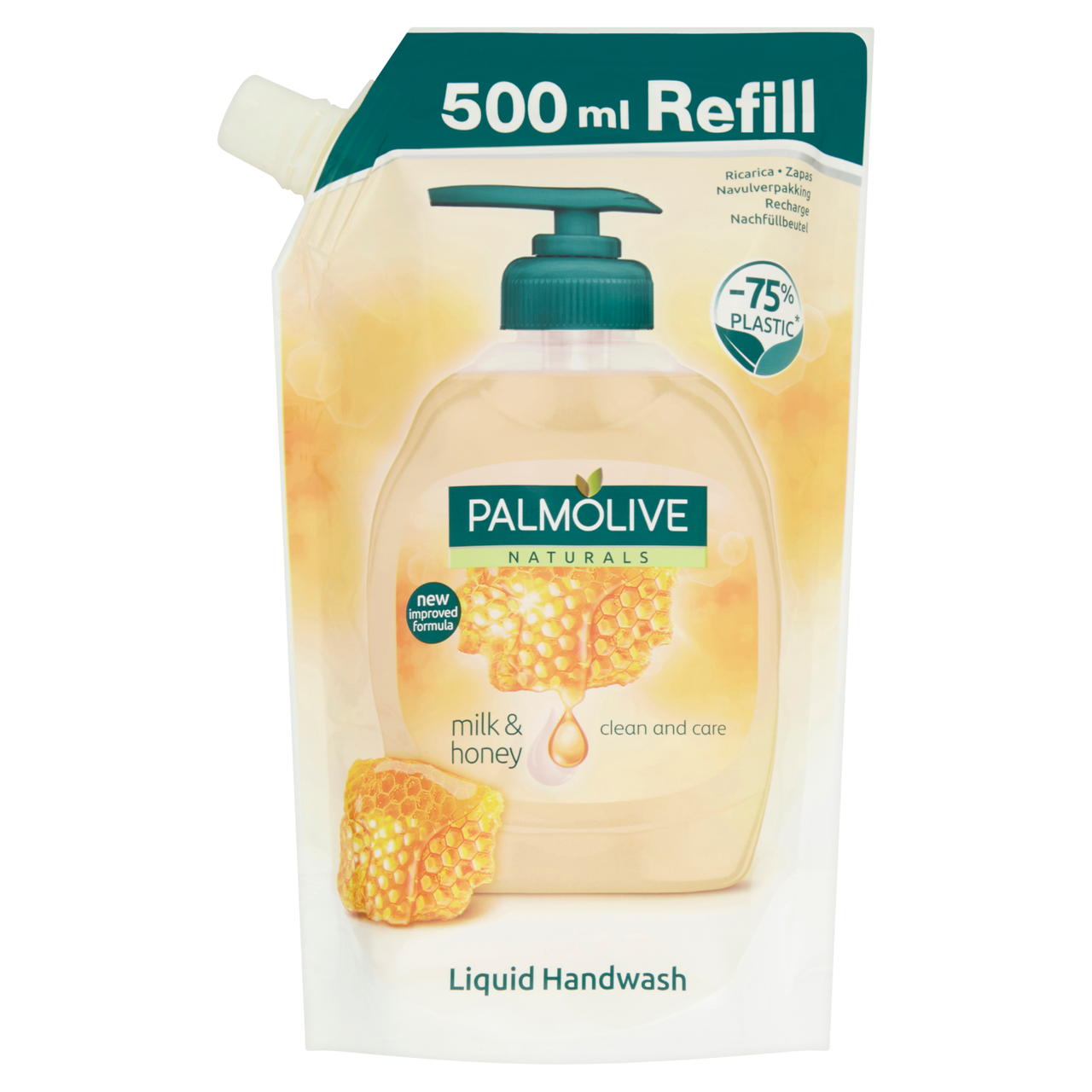 PALMOLIVE Tekuté mýdlo Milk & Honey náhr. náplň 500 ml