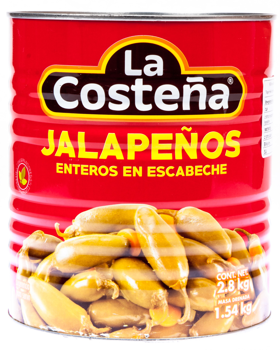 La Costeňa Jalapeňos celé 2,8 kg