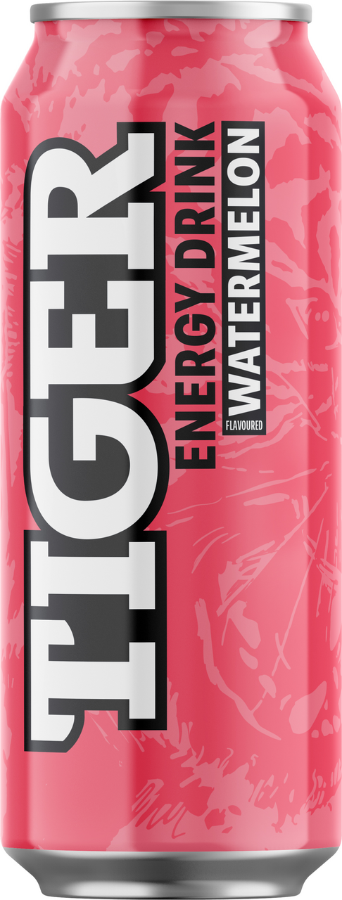 TIGER Watermelon Explosion Flavoured energetický nápoj 12 x 500 ml