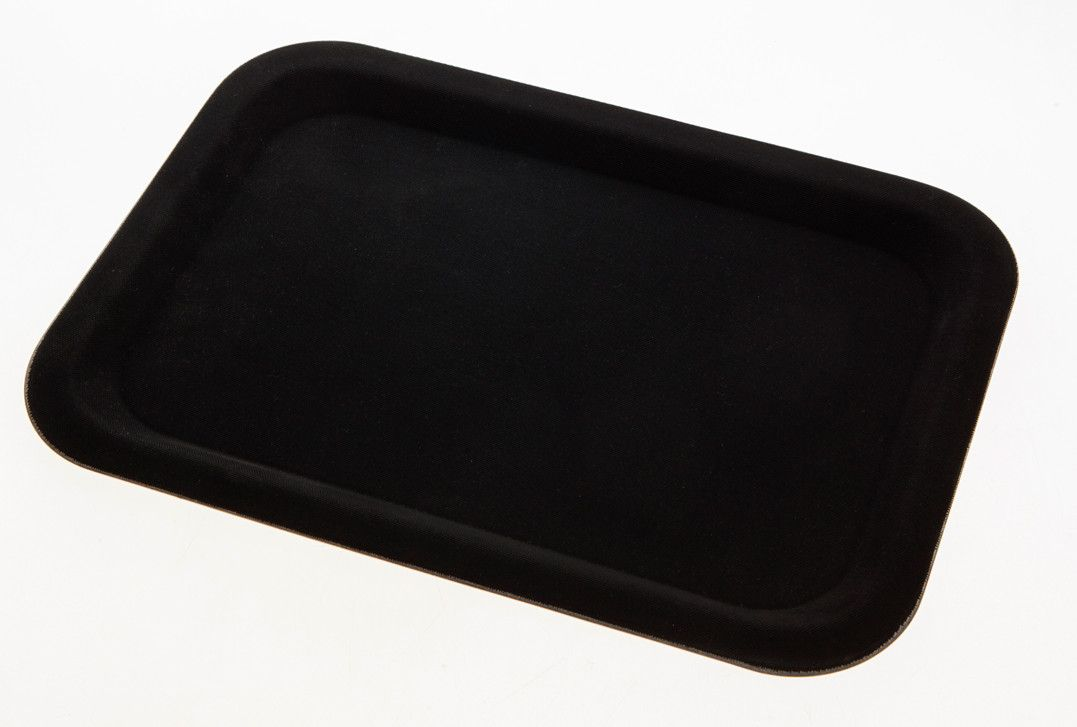 HENDI Podnos pogumovaný/skleněný 28 x 20 cm černý 1 ks