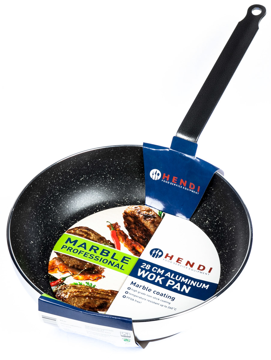 HENDI Marble Pánev Wok hliníková 28 cm 1 ks
