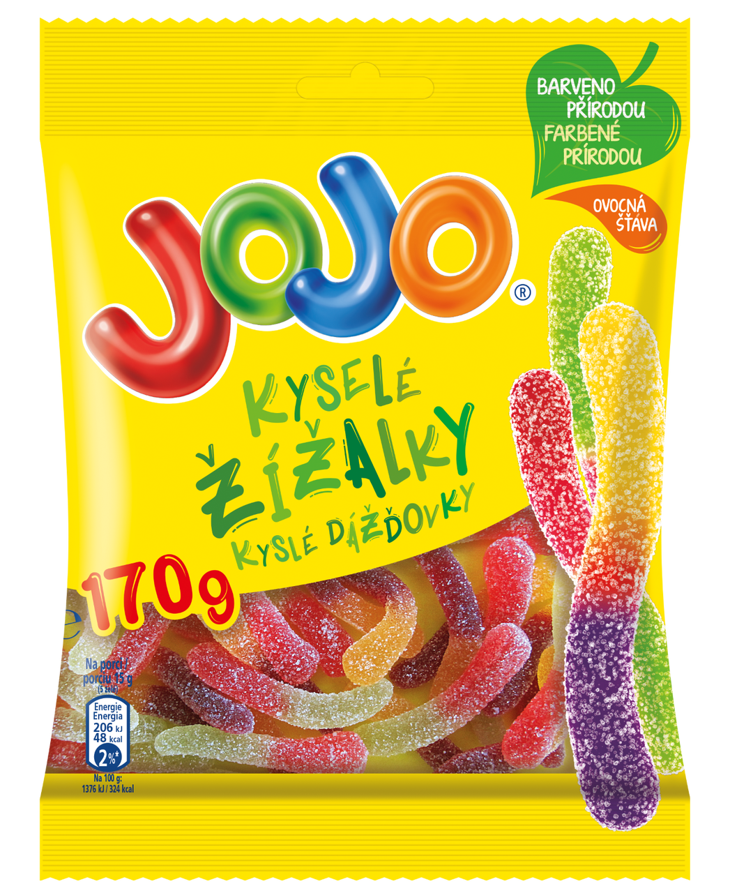 JOJO Žížalky kyselé 170 g