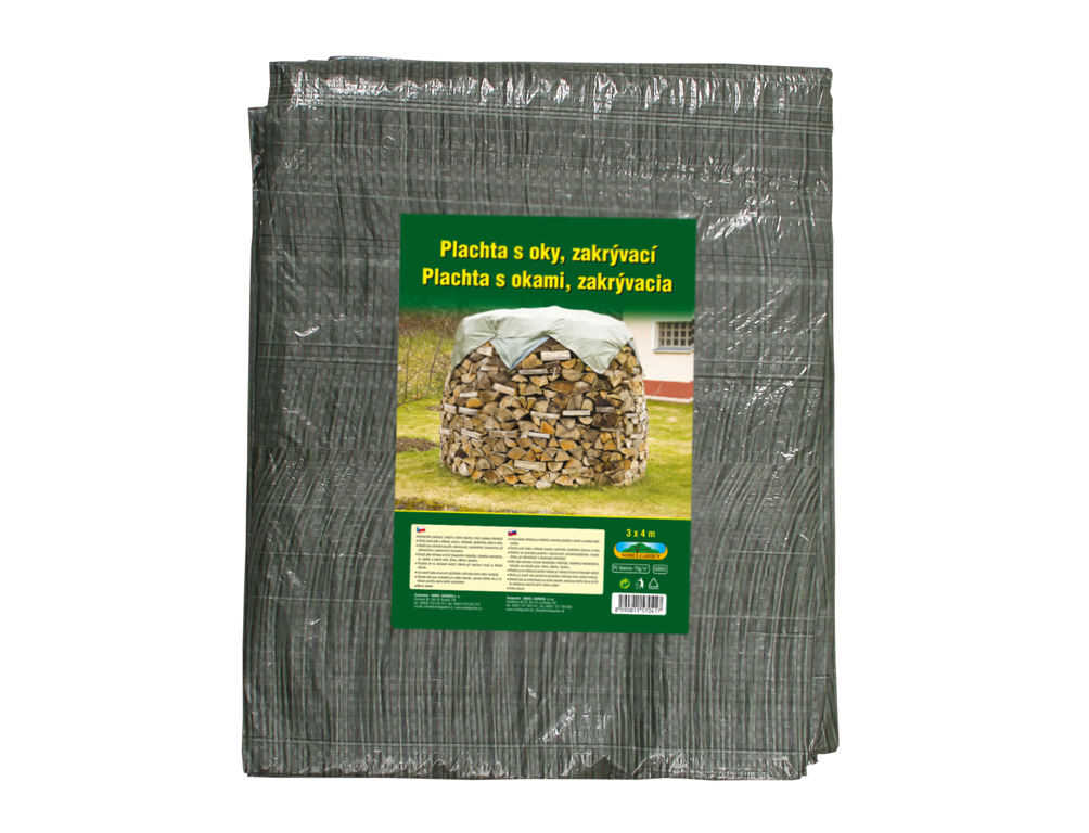 NOHEL-GARDEN Plachta kašírovaná s oky krycí 3 x 4 m/70 g 463251 zelená 1 ks