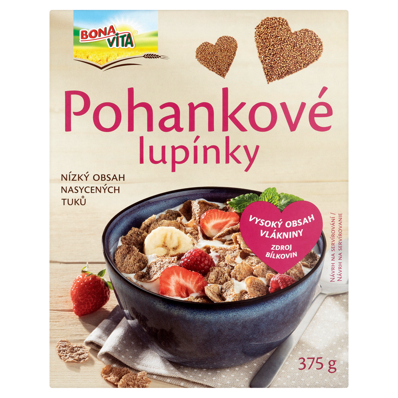 BONAVITA Lupínky pohankové 375 g