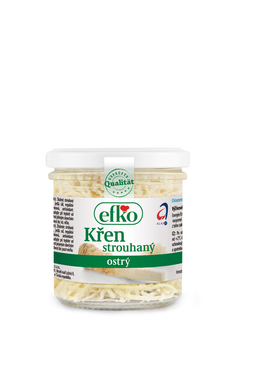 Efko Křen strouhaný ostrý CZ chlaz. 165 ml/ 60 g