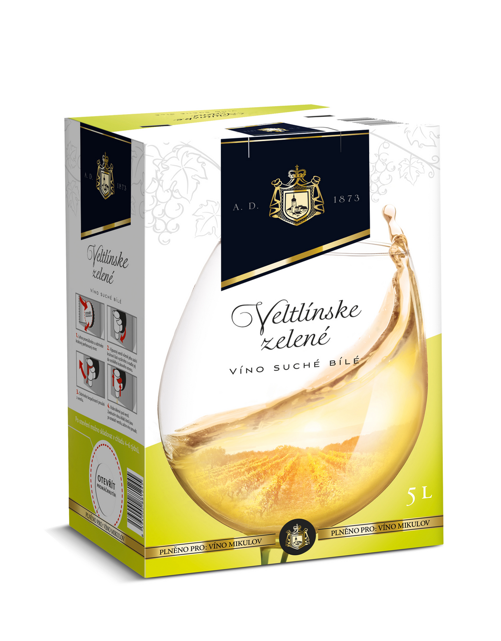 VÍNO MIKULOV Víno Veltlínské zelené 5 l BiB