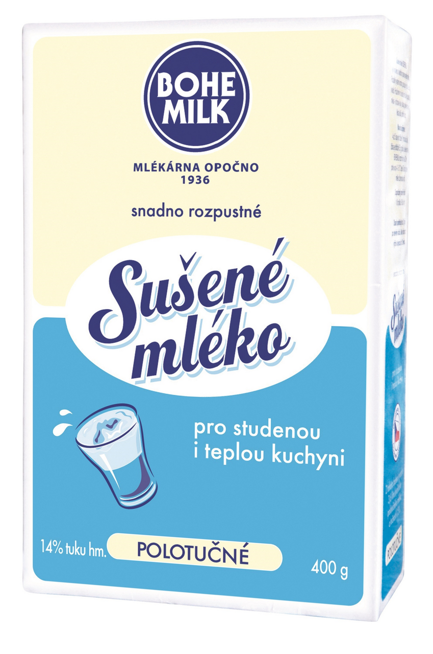 BOHEMILK Mléko sušené polotučné 400 g