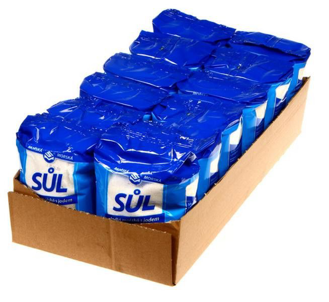 Solné mlýny Sůl jedlá mořská s jódem 12 x 1 kg