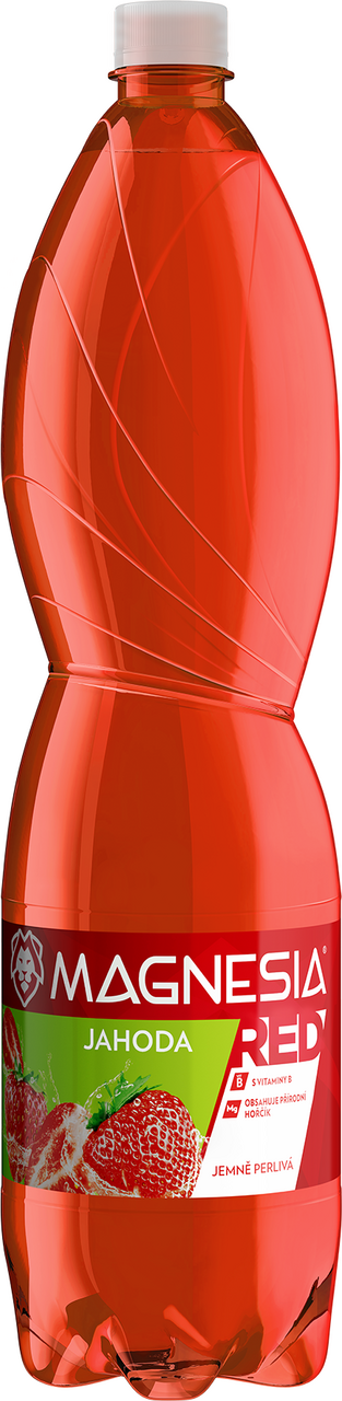 MAGNESIA RED Voda minerální jemně perlivá jahoda 6 x 1,5  PET