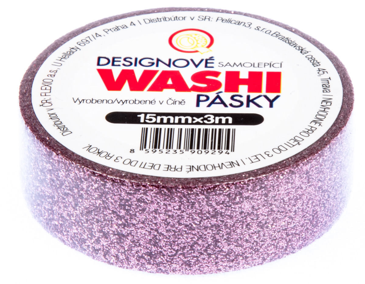 Páska lepicí Washi třpytky 3m 1 ks