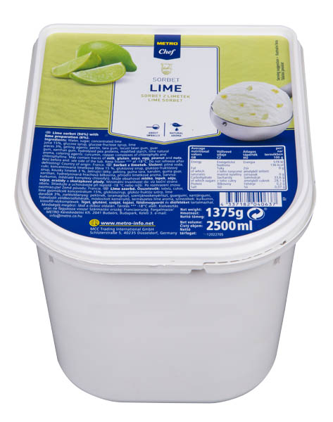 METRO Chef Sorbet limetkový mraž. 2,5 l