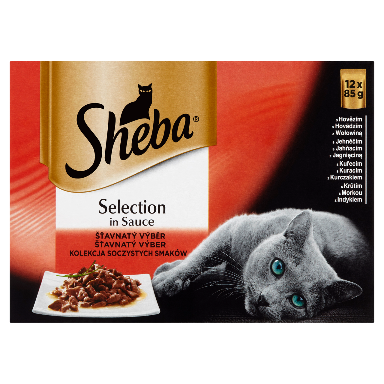 Sheba Steamed & Tender masové menu Kapsička pro kočky 12 x 85 g