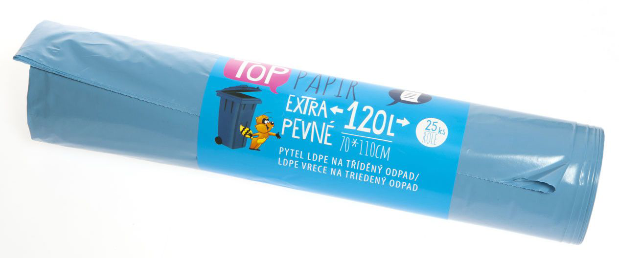 OBRA Pytle na tříděný odpad extra silné 120L modré 25 ks
