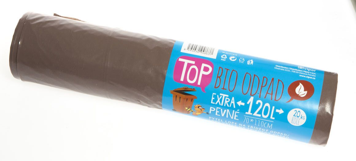 OBRA Pytle na třídený odpad extra silné 120L hnědé 20 ks