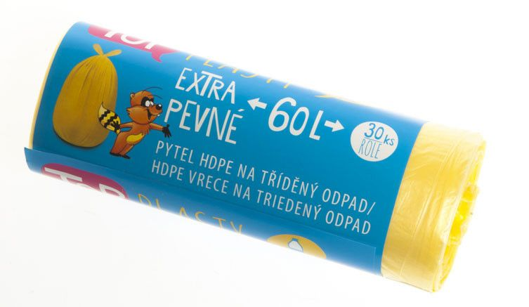 Pytle na tříděný odpad 60L žluté 30 ks