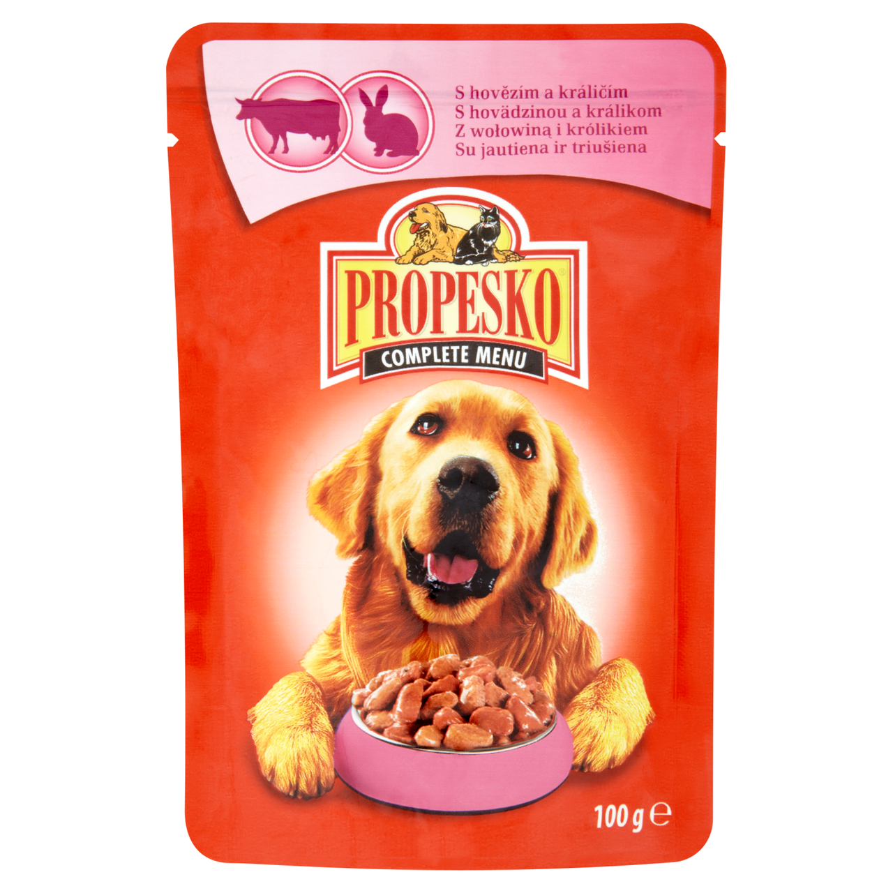 PROPESKO Kapsa hovězí a králík pro psy 24 x 100 g