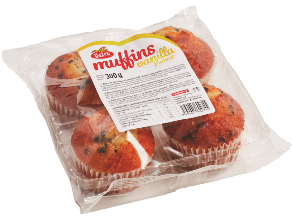 DELASHERAS Muffiny Vanilka s čoko kousky 4 x 75 g