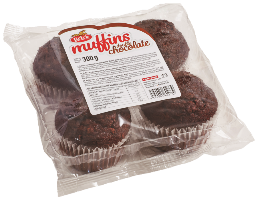 DELASHERAS Muffiny čokoládové s čoko kousky 4 x 75 g