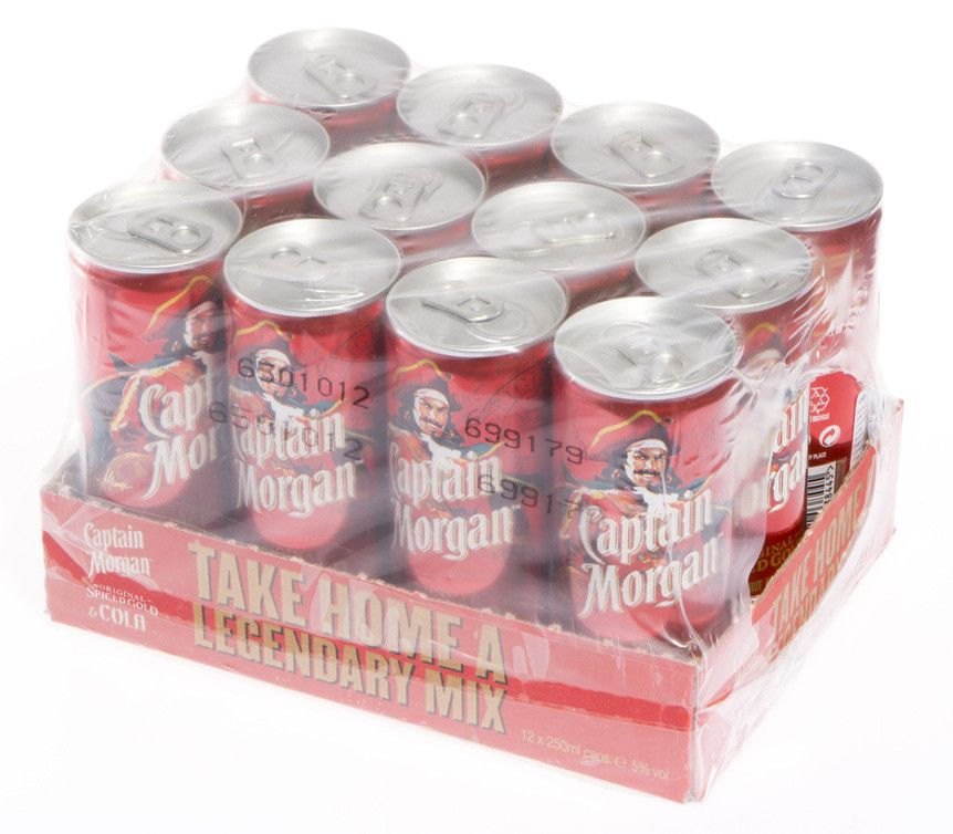 Captain Morgan & Cola 5 % nápoj 12 x 250 ml