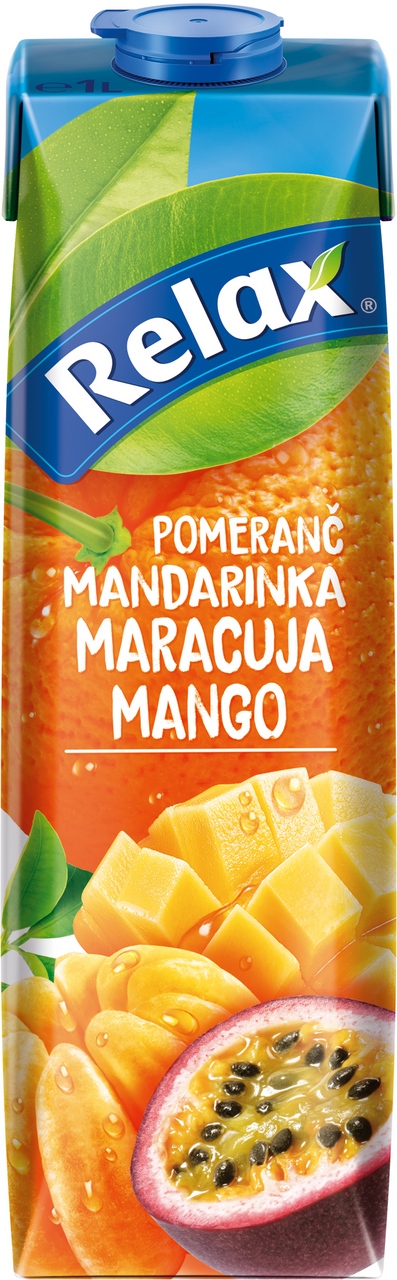 Relax Select mandarinka maracuja mango nektar 12 x 1 l