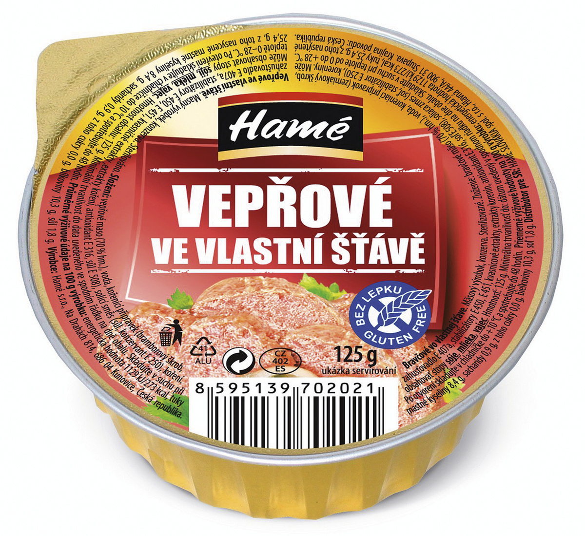 Hamé Vepřové ve vlastní šťávě 16 x 125 g