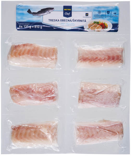 METRO Chef Treska obecná filety mraž. 6 x 135 g