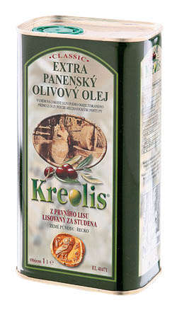 KREOLIS Olej olivový extra virgin 1 l plech
