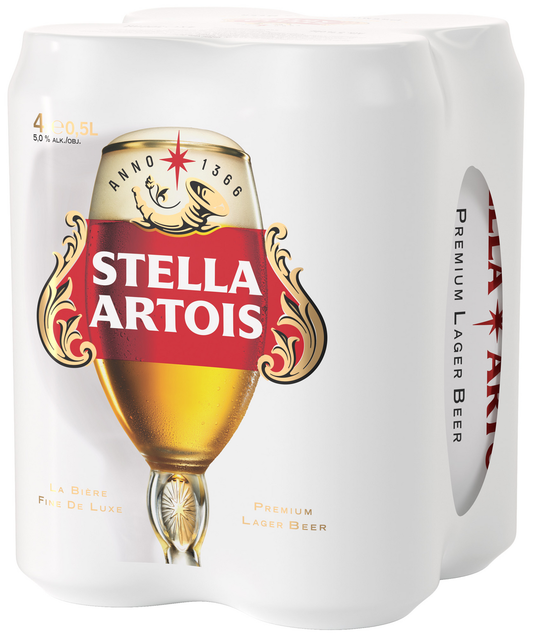 STELLA ARTOIS Světlý ležák pivo 4 x 500 ml plech