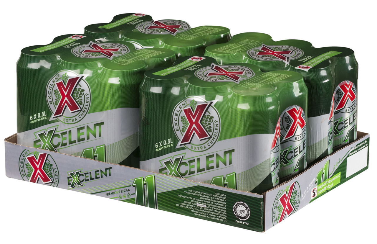 Excelent Ležák 11° pivo 24 x 500 ml plech