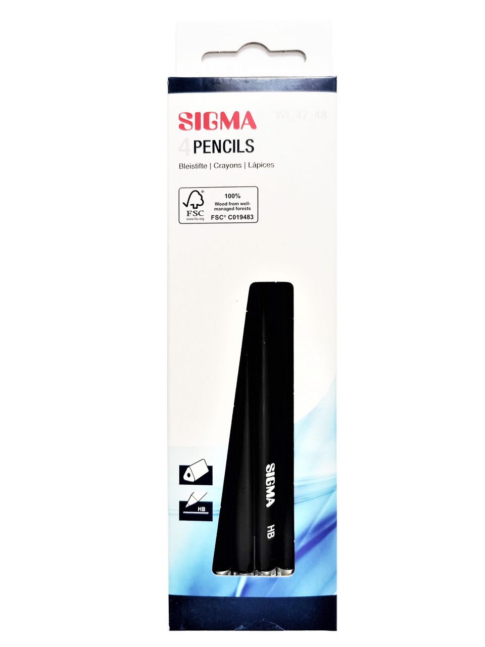 SIGMA Tužka HB s gumou 4 ks