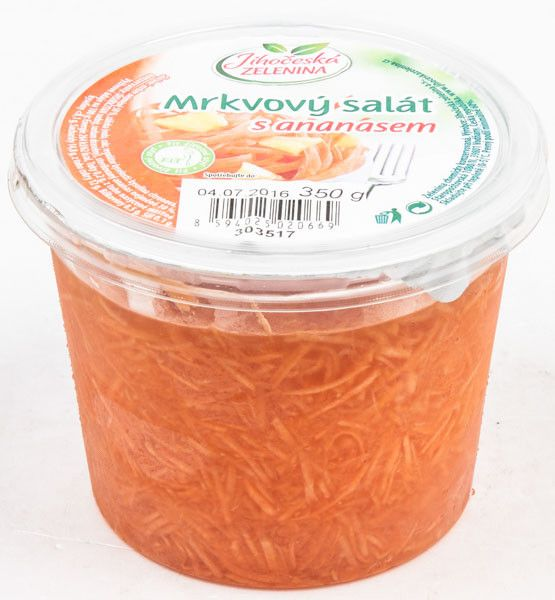 JIHOČESKÁ ZELENINA Salát mrkvový s ananasem chlaz. 350 g