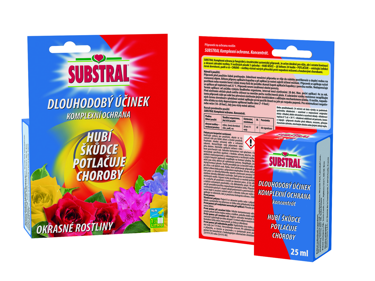 Komplexní ochrana okrasné rostliny 2v1 Substral (koncentrát) 25ml 1 ks