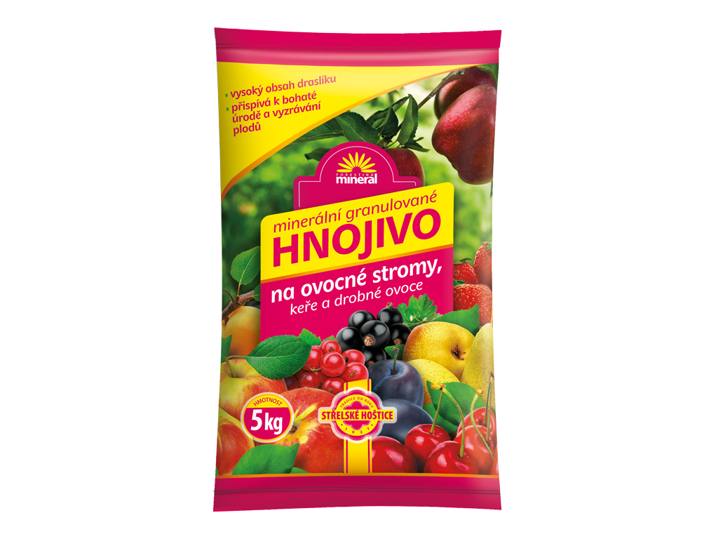 Hnojivo na ovocné stromy a keře Střelské hoštice granulované 5 kg 1 ks