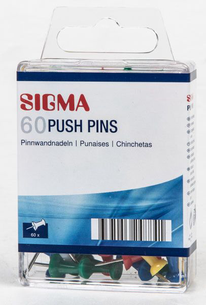 SIGMA Připínáčky mix barev 60 ks