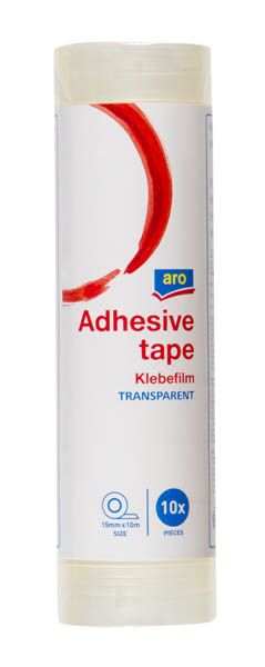 aro Páska lepicí 15 mm x 10 m transparentní 10 ks
