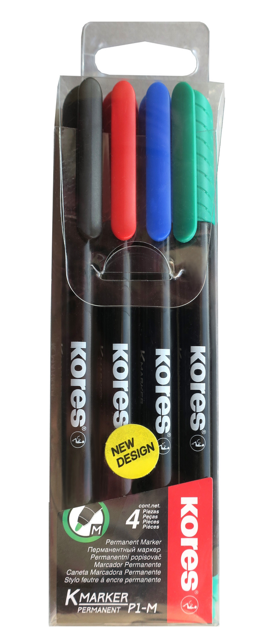 Kores K-M Popisovač permanentní mix 4 ks