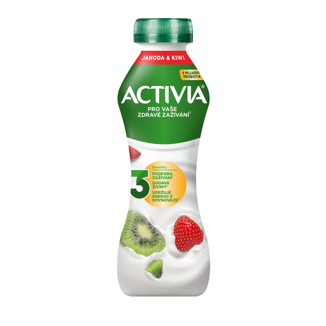 ACTIVIA Nápoj jahoda kiwi chlaz. 8 x 280 g