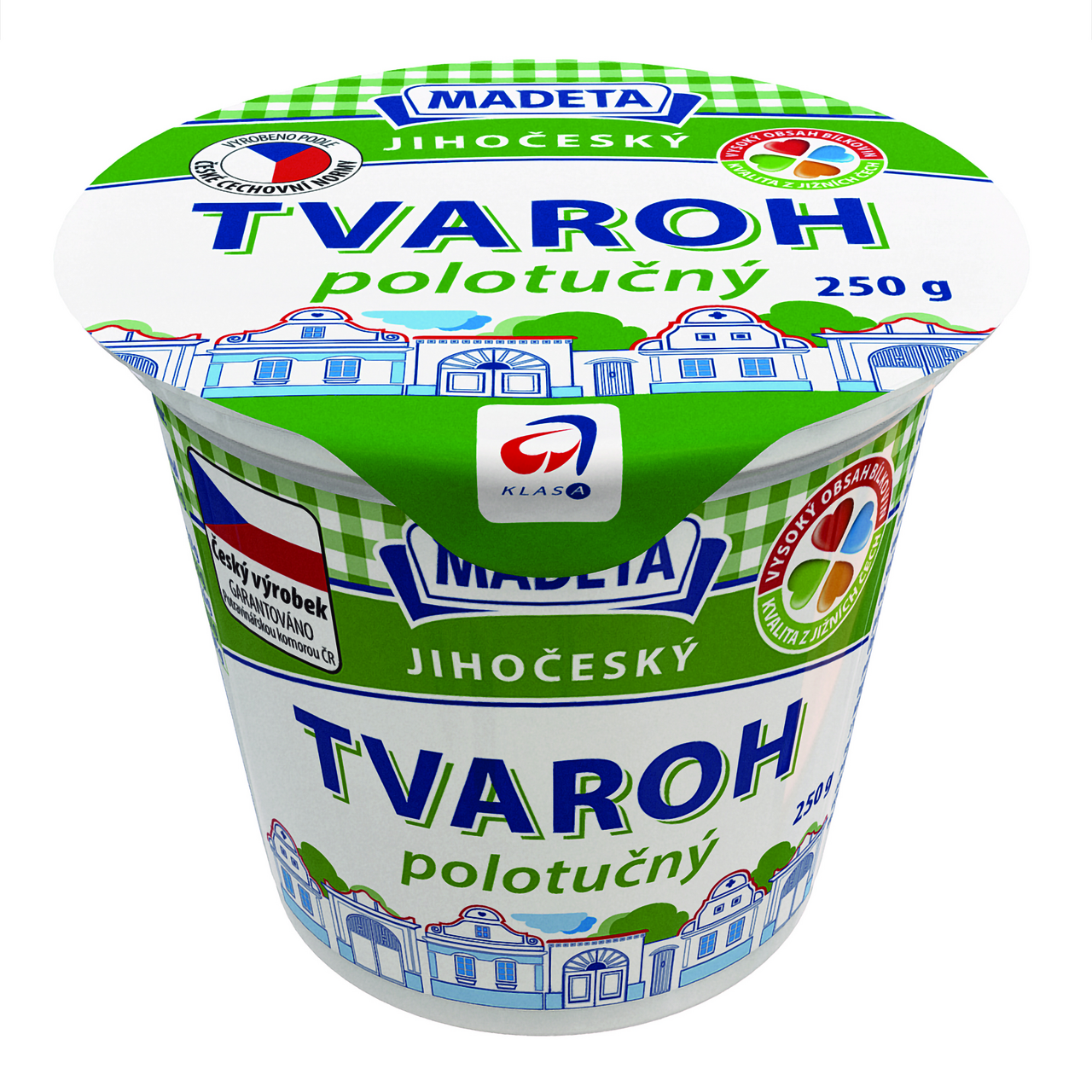 MADETA Jihočeský Tvaroh polotučný chlaz. 250 g