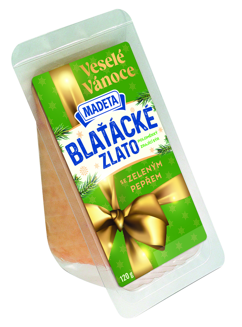 MADETA Blaťácké zlato sýr se zeleným pepřem chlaz. 120 g