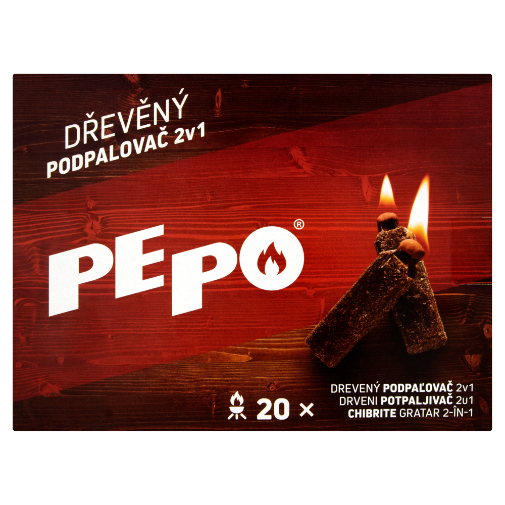 PE-PO Podpalovač dřevěný 2v1 1 ks