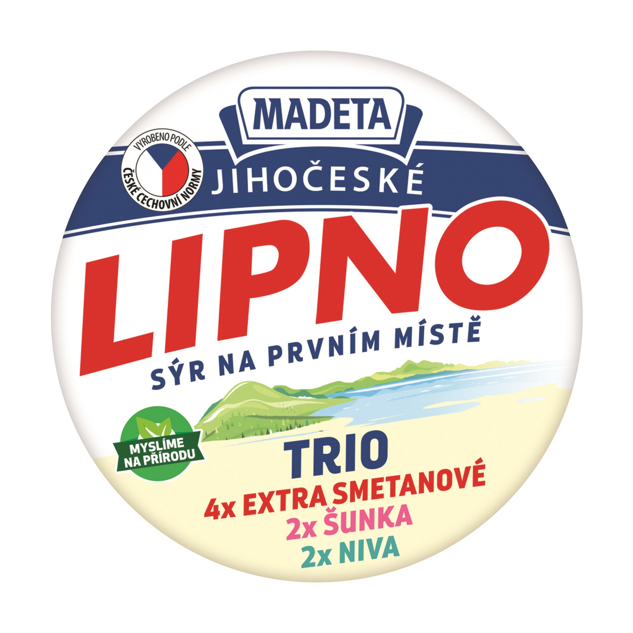 MADETA Jihočeské Lipno trio sýr tavený chlaz. 140 g