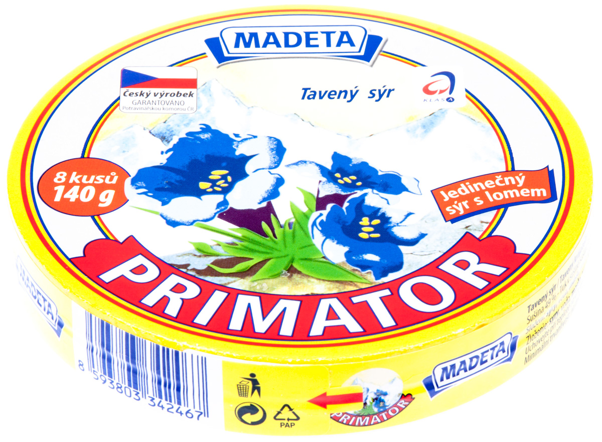 MADETA Primátor sýr tavený 45% chlaz. 140 g