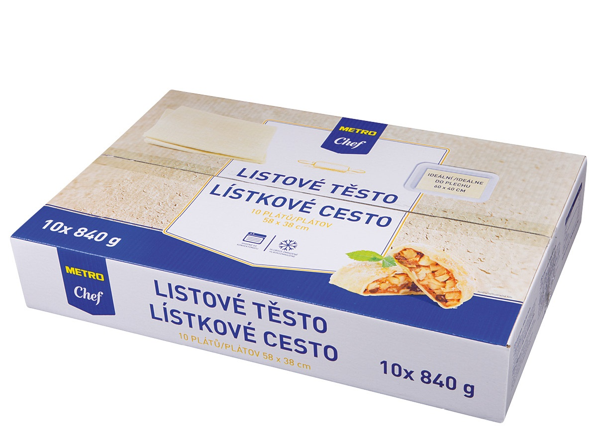 METRO Chef Těsto listové 58 x 38 cm mraž. 10 x 840 g