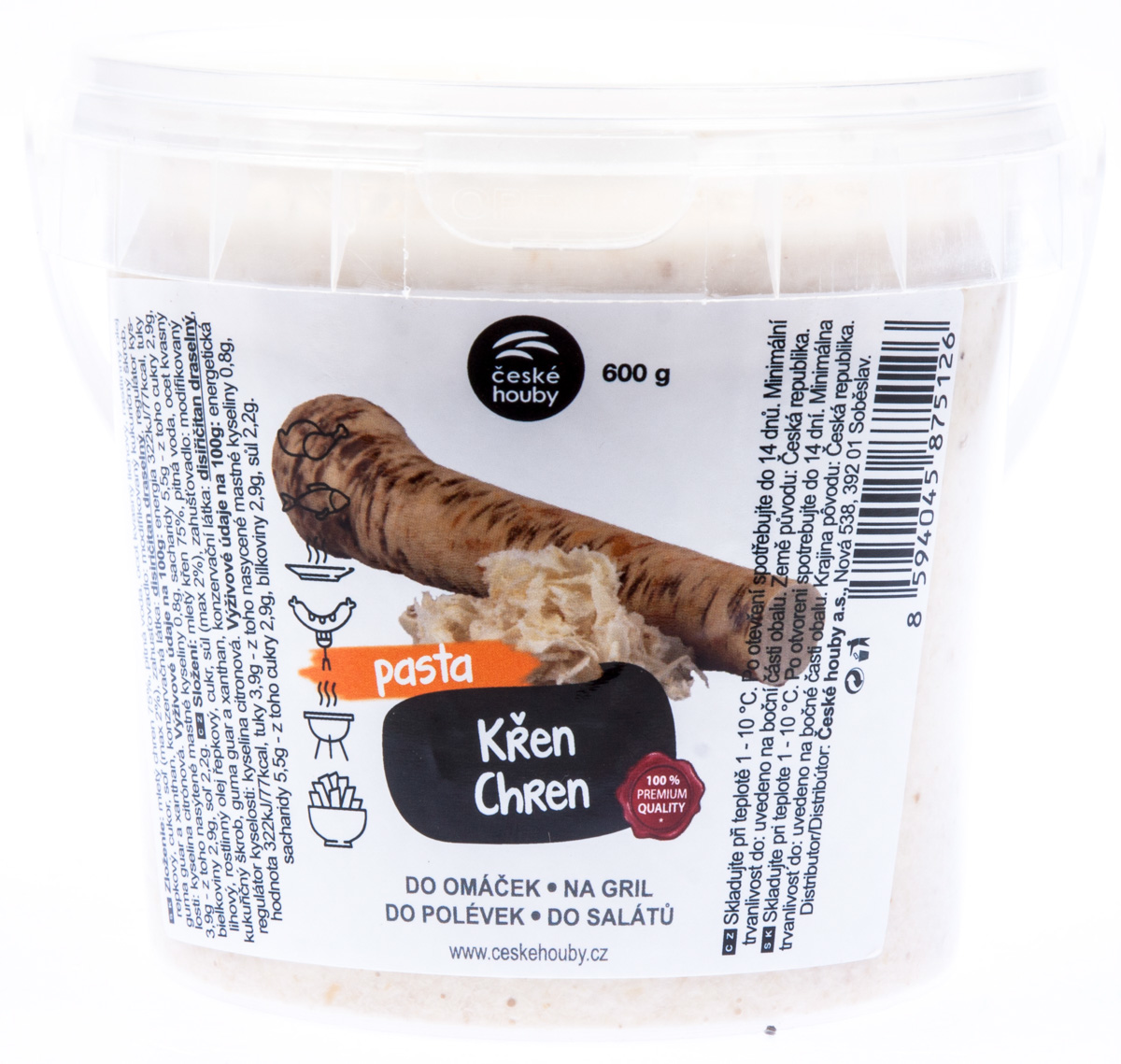 ČESKÉ HOUBY Pasta křenová chlaz. 600 g
