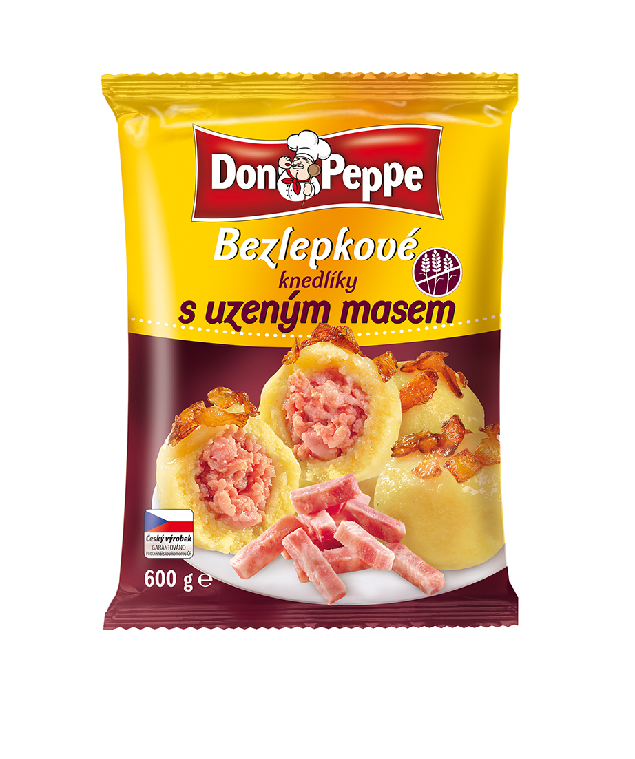 DON PEPPE Knedlík s uzeným masem bezlepkový mraž. 600 g