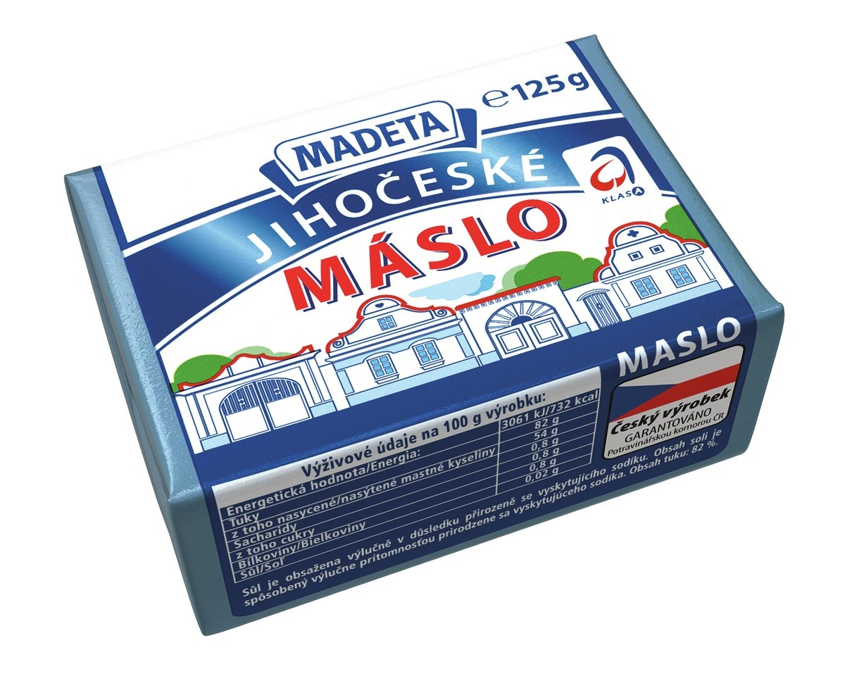MADETA Jihočeské Máslo 82 % chlaz. 125 g