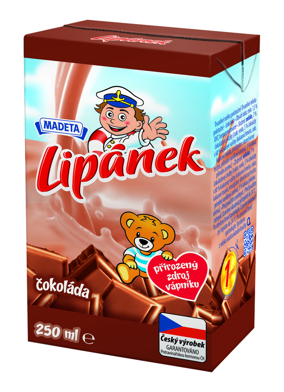 MADETA Lipánek Mléko kakaové 250 ml UHT