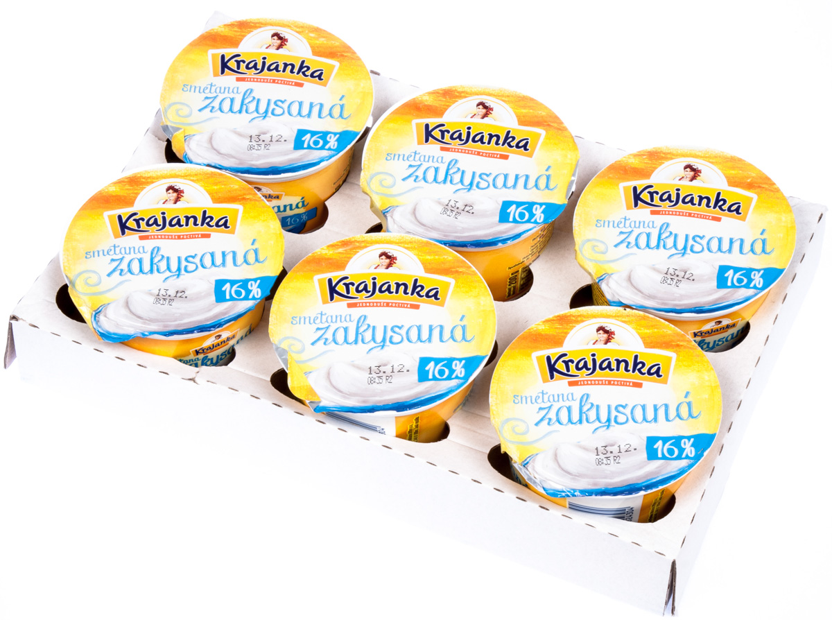 Krajanka Smetana zakysaná 16 % chlaz. 6 x 200 g