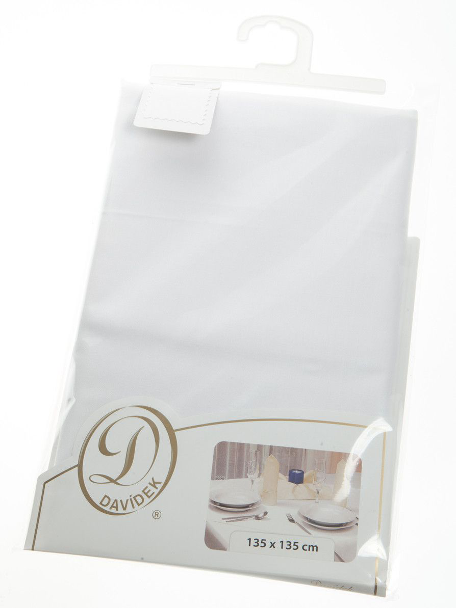 DAVÍDEK Ubrus Clasic bílý 135 x 135 cm 1 ks